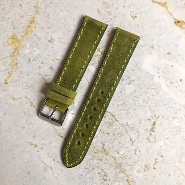 20 mm Renkli Üst Kalite İşçilik Spor Tasarım Hakiki Deri Saat Kordonu Akıllı Saat Kordonu - 7
