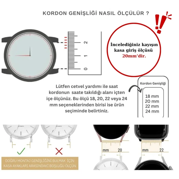 20 mm Renkli Üst Kalite İşçilik Spor Tasarım Hakiki Deri Saat Kordonu Akıllı Saat Kordonu - 11