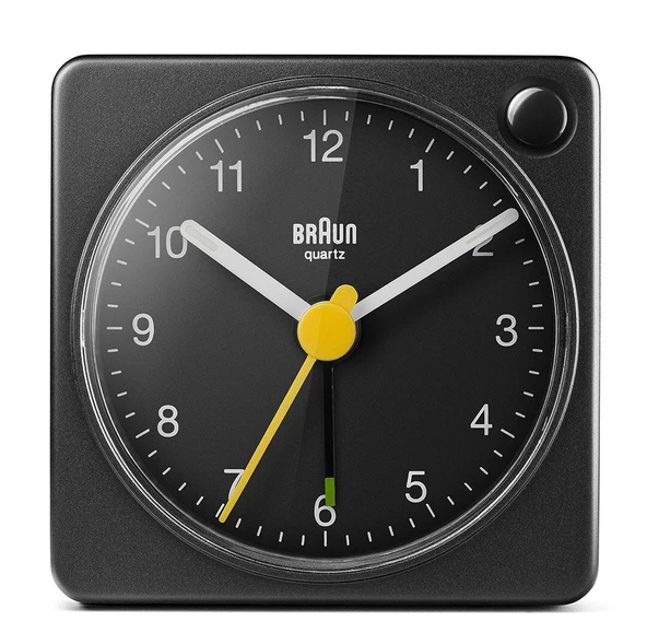 BRAUN BC02XB SİYAH KLASİK SEYAHAT ANALOG ALARMLI MASA SAATİ - 2