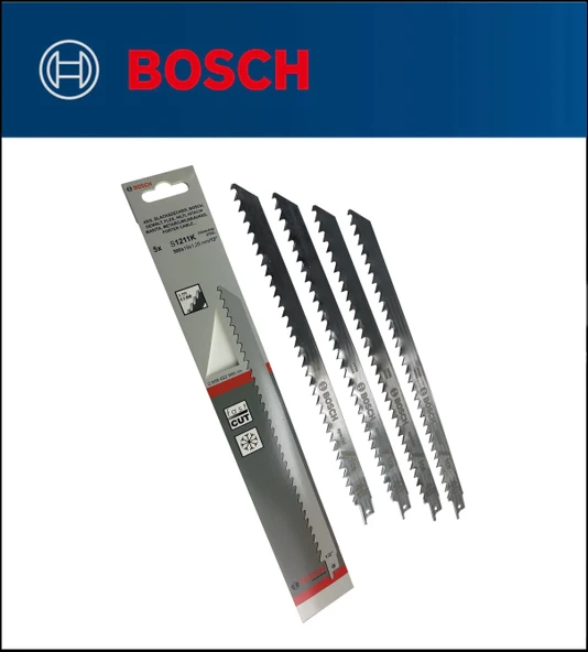 4 Adet Bosch - Tilki Kuyruğu Bıçağı S 1211 K - Buz ve Kemik Kesme 2 608 652 900 4'Lü Paket
