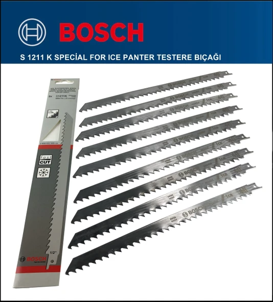 9 Adet Bosch - Tilki Kuyruğu Bıçağı S 1211 K - Buz ve Kemik Kesme 2 608 652 900 9'Li Paket