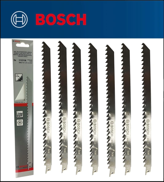 7 Adet Bosch - Tilki Kuyruğu Bıçağı S 1211 K - Buz ve Kemik Kesme 2 608 652 900 7'Li Paket