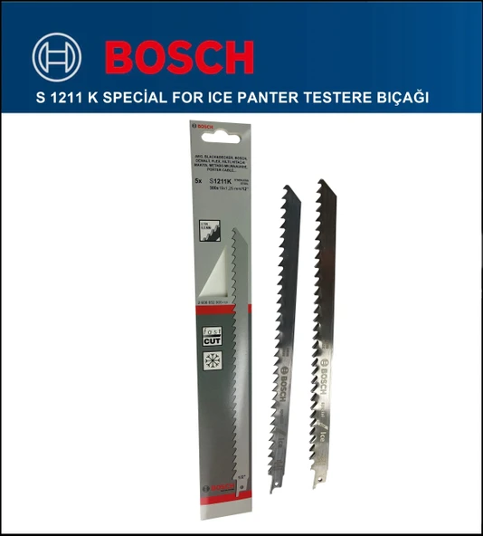 2 Adet Bosch - Tilki Kuyruğu Bıçağı S 1211 K - 2 Buz ve Kemik Kesme 2 608 652 900 2'Li Paket