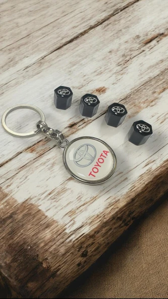 Toyota ile uyumlu 1 adet Damla Anahtar 4 adet sibop Kapağı Plastik - Resim 2