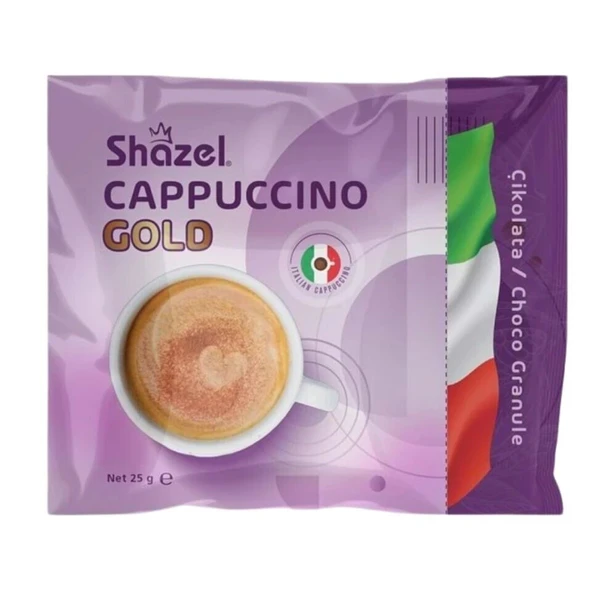 Shazel Cappuccino Ve Granüllü Çikolata Tozlu 25G X 12 Adet - 2