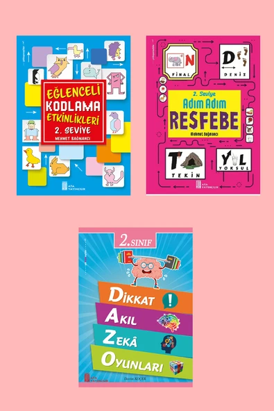 2.Sınıf Eğlenceli Kodlama+Resfebe+Dikkat Akıl Zeka Oyunları
