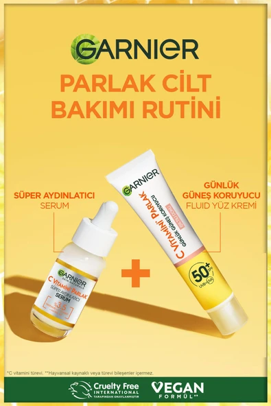 Garnier C Vitamini Parlak Günlük Güneş Koruyucu Fluid Yüz Kremi Işıltılı Doku SPF50+ 40ml - 8