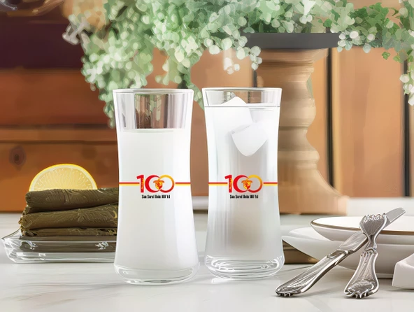 2'li Rakı Bardağı Göztepe 100. Yıl - Şan Şeref Dolu 100 Yıl