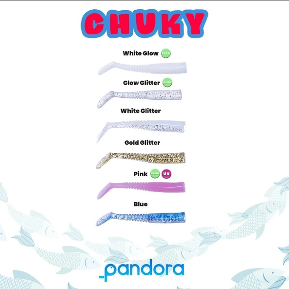Pandora Chucky 10 Adet LRF Silikonu  Gold Glitter