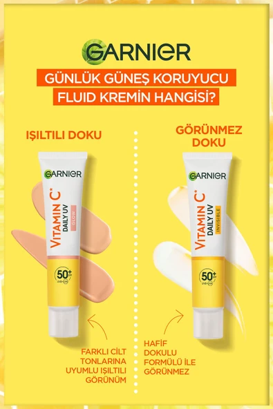 Garnier C Vitamini Günlük Güneş Koruyucu Fluid Yüz Kremi Görünmez Doku Spf50 40ml - 7