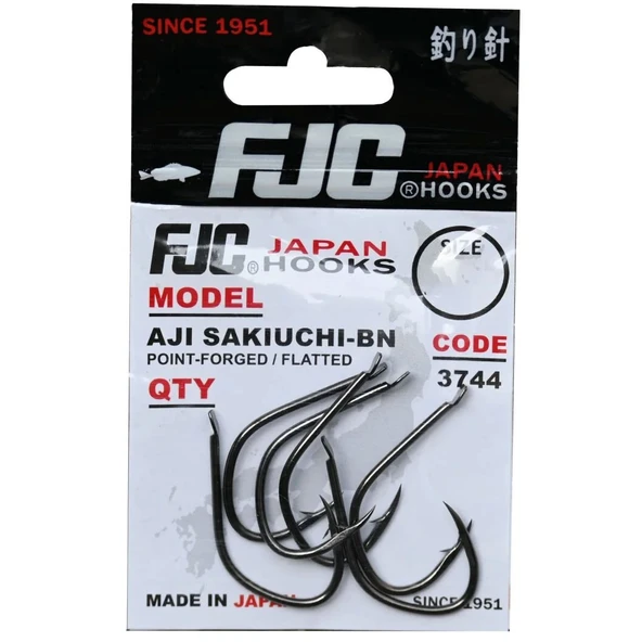FJC FJC3744 Aji Sakiuchi Black Nickel Tekli Olta İğnesi  2 No - 11 Adet ürün görseli 1