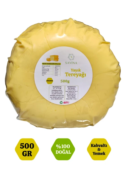 Sayina Kahvaltılık Rize Yayık Köy Tereyağı 500 Gr