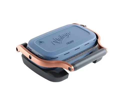 AKSU Vintage Waffle Makinesi İkili Mavi T62W