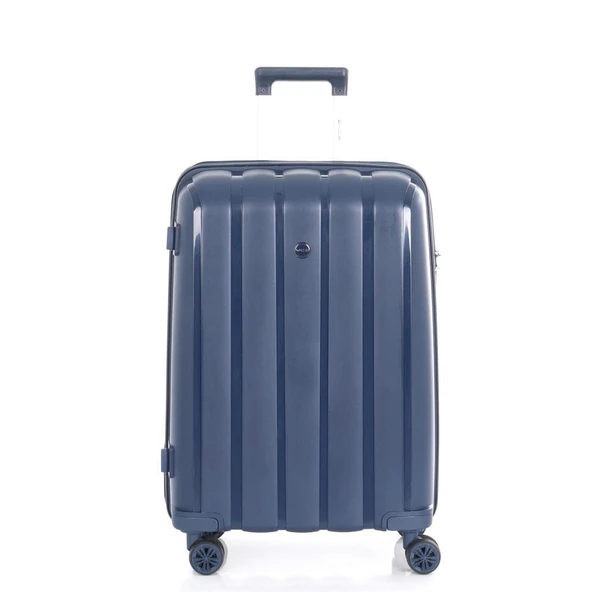 MÇS Bavul Büyük ve Orta 2li Set Kırılmaz Silikon Valiz V305 Laci - Resim 8