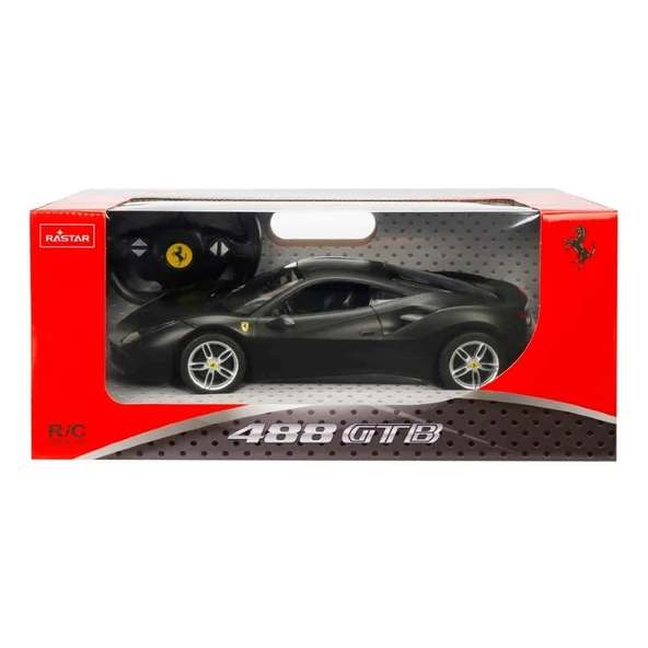 Rastar 1:14 Rc Uzaktan Kumandalı Ferrari 488 GTB 2.4 Ghz Işıklı Siyah - 6
