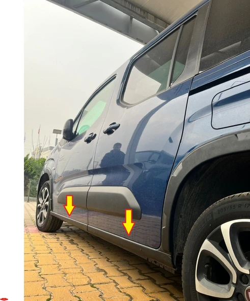 Peugeot Rifter Yan Marşpiyel kaplaması 4 parça ABS 2019-2025 Arası