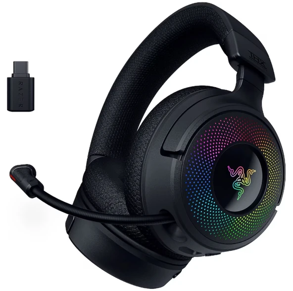 Razer Kraken V4 RZ04-05170100-R3M1 RGB USB Kablolu/Kablosuz Kulak Üstü Oyuncu Kulaklığı