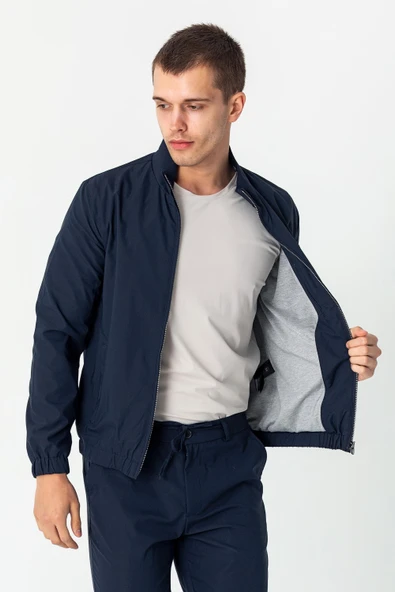 Erkek Rahat Kesim Beli Lastili İçi Astarlı Klasik Baharlık Mont - 8