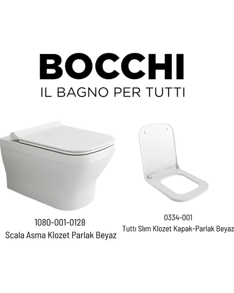 Scala Asma Klozet, Bocchi Yavaş Kapanan Kapak 1080-001-0128