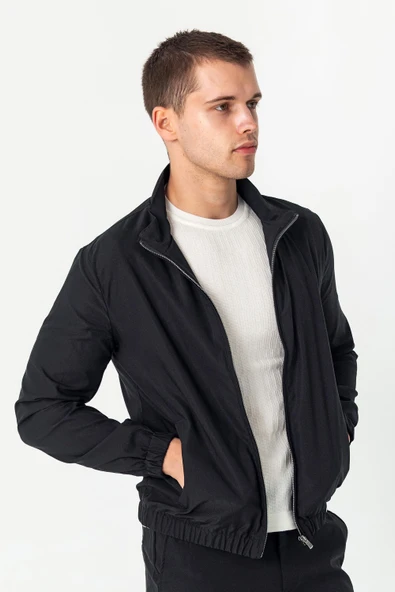 Erkek Rahat Kesim Beli Lastili İçi Astarlı Klasik Baharlık Mont - 4