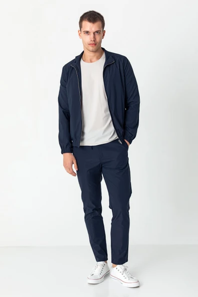 Erkek Rahat Kesim Beli Lastili İçi Astarlı Klasik Baharlık Mont - 9