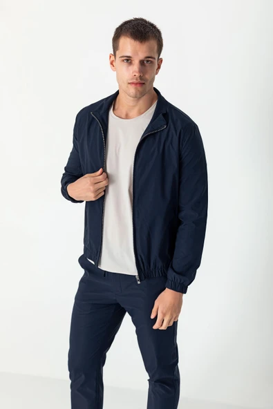 Erkek Rahat Kesim Beli Lastili İçi Astarlı Klasik Baharlık Mont - 7