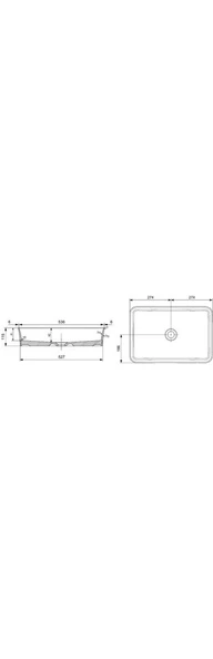 Bocchi Sottile Slim Tezgahüstü Lavabo 55X38 Beyaz 1476-001-0125 - 2