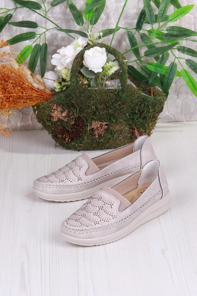 Fort 2036 Lara Comfort Hafif Rahat Baskı Ve Taş Detaylı Kadın Ayakkabı - Resim 9