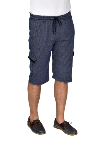 Erkek Kargo Cepli Likralı Kuş Gözü Kumaş Kapri BGL-ST04620 - Resim 6