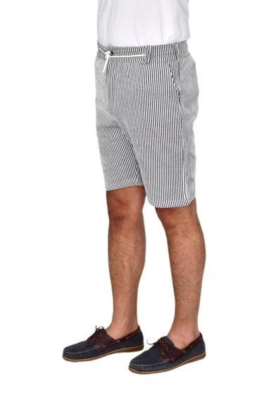 Erkek Çizgili Cepli Likralı Şort BGL-ST04624 - Resim 4