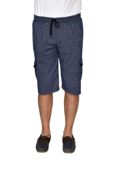 Erkek Kargo Cepli Likralı Kuş Gözü Kumaş Kapri BGL-ST04620 - Resim 10