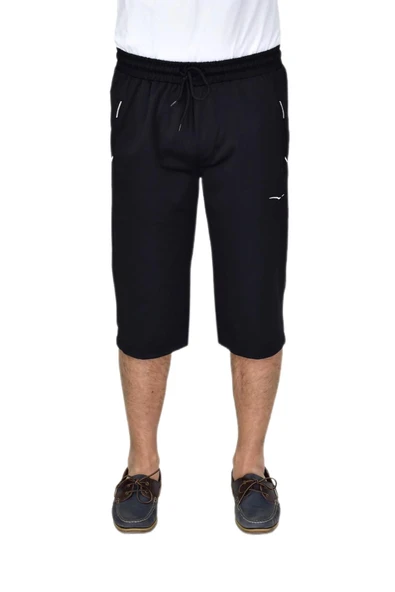 Erkek Büyük Beden Rahat Kesim Düz Paça Likralı Kumaş Kapri BGL-ST04617 - Resim 8