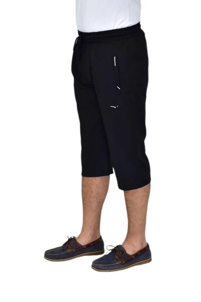 Erkek Büyük Beden Rahat Kesim Düz Paça Likralı Kumaş Kapri BGL-ST04617 ürün görseli