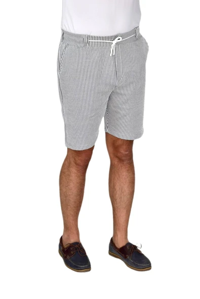 Erkek Çizgili Cepli Likralı Şort BGL-ST04624 - Resim 7