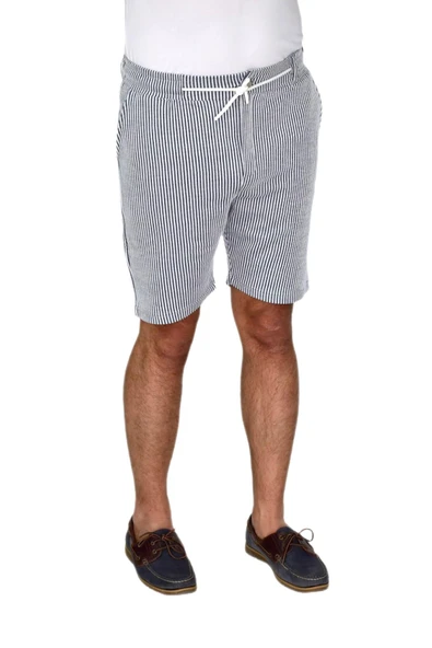 Erkek Çizgili Cepli Likralı Şort BGL-ST04624 - Resim 5