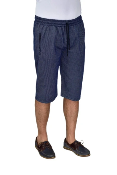 Erkek Rahat Kesim Düz Paça Likralı Kuş Gözü Kumaş Kapri BGL-ST04619 - Resim 6