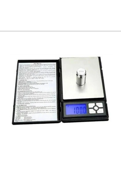 Arteks Teknik Kuyumculuk Gümüş Notebook Cep Terazi 500 Gram 0,01