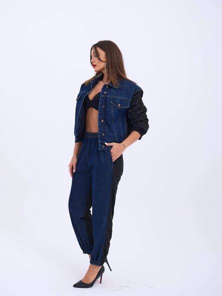 6627 KOT PANTOLON-MAVİ - 4