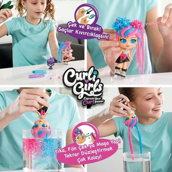 Silverlit Curli Girls Bebek ve Hayvan 2'li Set - Adeli ve Fiji - 6