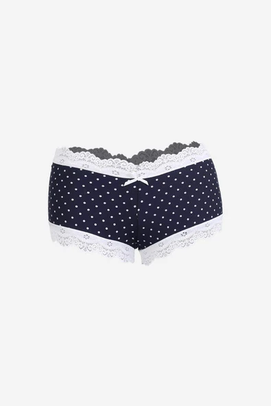 Angelino Kadın Pamuklu 2li Boxer Lacivert 40279 - 2