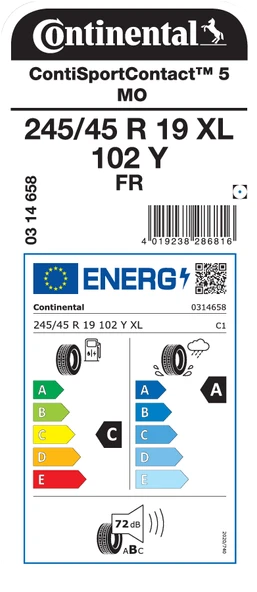 CONTİNENTAL 245/45R19 102Y XL FR SC5 MO YAZ LASTİGİ ÜRETİM YILI:2023 - 2