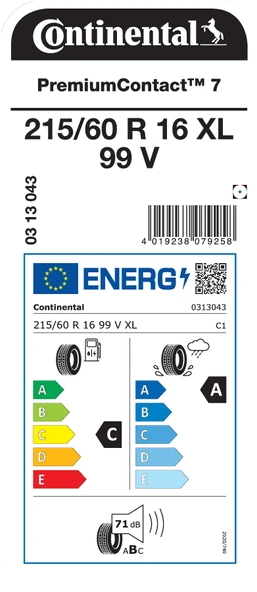 CONTİNENTAL 215/60R16 99V XL PC7 YAZ LASTİGİ ÜRETİM YILI:2024 - 2