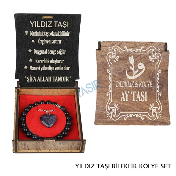 KUTULU KOLYE BİLEKLİK SETİ YILDIZ TAŞI - 1