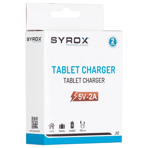 Syrox 2.0A 5W Micro Tablet Şarj Cihazı J12