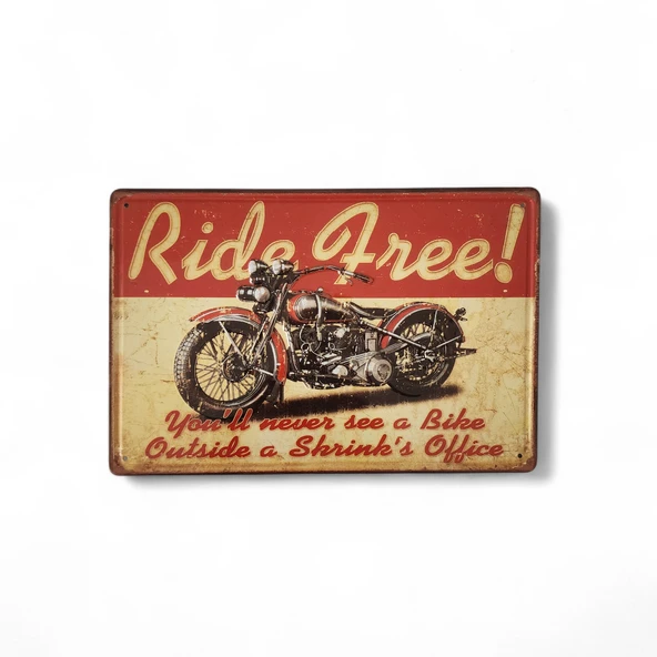 Metal Dekor Levha Ride Free ürün görseli
