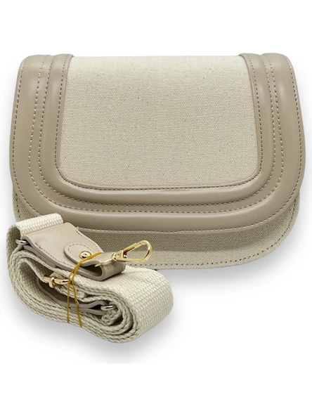 Lome Model Keten ve Suni Deri El Ve Kadın Omuz Çantas - 5