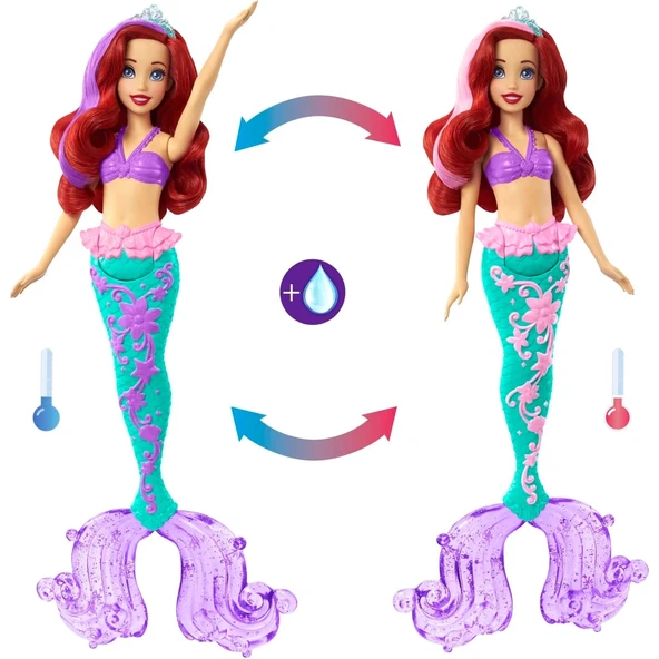 Disney Princess Disney Prenses Muhteşem Renk Değiştiren Saçlı Deniz Kızı Ariel-HLW00 - 2