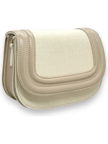 Lome Model Keten ve Suni Deri El Ve Kadın Omuz Çantas - 4