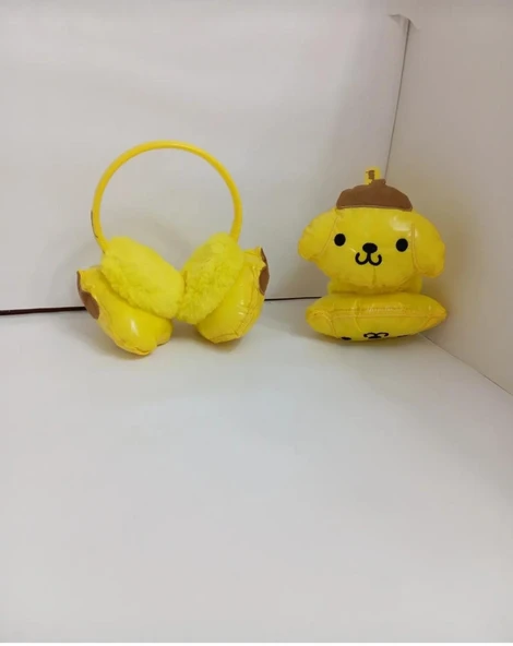 ÇOCUK PELUŞ KULAKLIK PONPON PURİN - 2