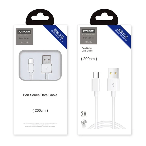 Joyroom Jr S113 Ben Serisi 2A iPhone Lightning 2 Metre  Hızlı Şarj Kablosu - 3